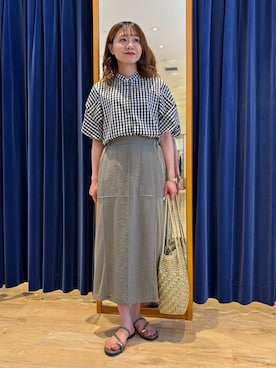 「MICO COULIER（ミコクリエ）のアイテム」を使った、miyuさん（レディース・159cm）の夏コーディネート