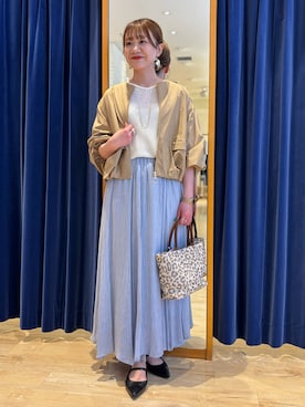 「MICO COULIER（ミコクリエ）のアイテム」を使った、miyuさん（レディース・159cm）の春コーディネート