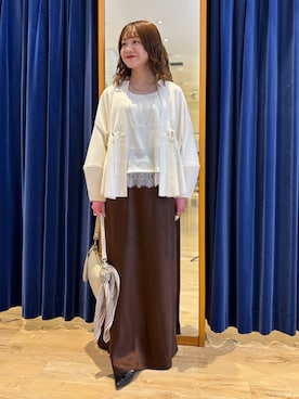 「MICO COULIER（ミコクリエ）のアイテム」を使った、miyuさん（レディース・159cm）の春コーディネート