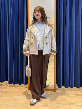 「NOLLEY’S（ノーリーズ）のアイテム（ブルゾン）」を使った、miyuさん（レディース・159cm）の春コーディネート