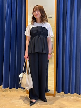 「MICO COULIER（ミコクリエ）のアイテム」を使った、miyuさん（レディース・159cm）の春コーディネート