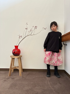 「アイテム（スカート）」を使った、°paru°さん（キッズ・125cm）の冬コーディネート