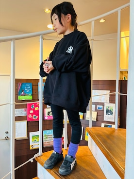 「アイテム（ソックス/靴下）」を使った、°paru°さん（キッズ・125cm）の冬コーディネート