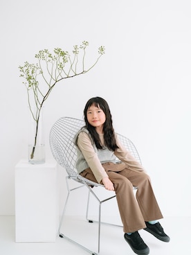 「アイテム（その他トップス）」を使った、°paru°さん（キッズ・125cm）の冬コーディネート