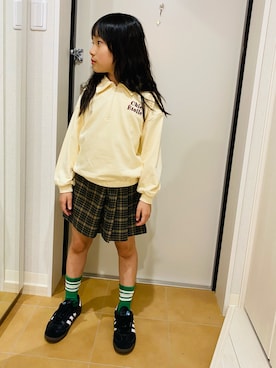 「アイテム（スウェット）」を使った、°paru°さん（キッズ・125cm）の秋コーディネート