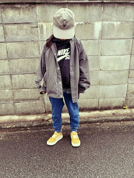 「アイテム（パーカー）」を使った、°paru°さん（キッズ・125cm）の冬コーディネート