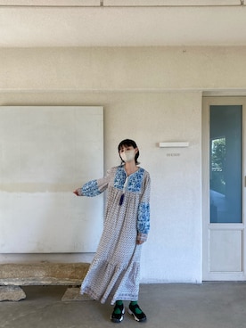 「水色」｜「アイテム（ワンピース/ドレス）」を使った、sakayu822さん（レディース・157cm）の春コーディネート