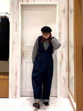 「Samansa Mos2（サマンサ モスモス）の配色前後2WAYブラウス（シャツ/ブラウス）」を使った、こやま◡̈さん（レディース・153cm）の春コーディネート