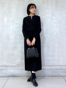 「アイテム（ドレス）」を使った、amuroさん（レディース・167cm）の冬コーディネート