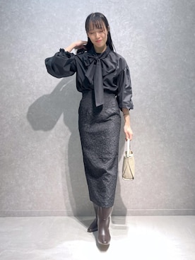 「タイト」｜「アイテム（ブーツ）」を使った、amuroさん（レディース・167cm）の秋コーディネート