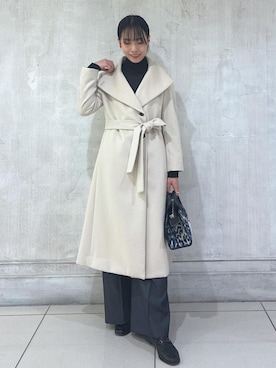 「アイテム（ステンカラーコート）」を使った、amuroさん（レディース・167cm・30代）の秋コーディネート