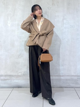 「アイテム（バンダナ/スカーフ）」を使った、amuroさん（レディース・167cm）の秋コーディネート