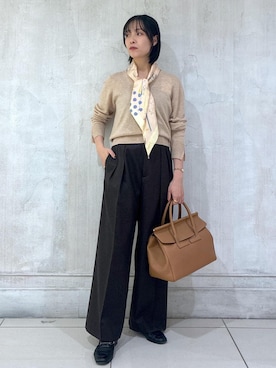 「アイテム（スラックス）」を使った、amuroさん（レディース・167cm）の秋コーディネート