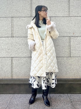 「ROPÉ」｜「アイテム（ダウンジャケット/コート）」を使った、amuroさん（レディース・167cm）の冬コーディネート