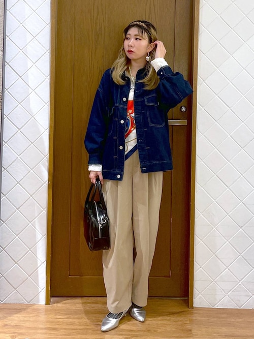 新品　タグ付　GLOBAL WORK GOODデニムやわらかジャケット　ブルー 楽天市場】吉高由里子さん着用/GOODデニムやわらかジャケット