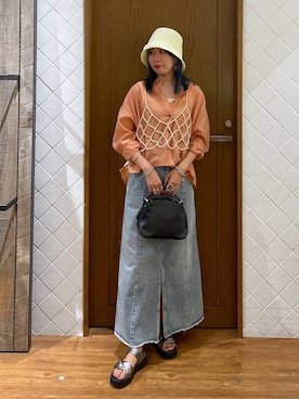 megu46miさん（レディース・162cm）の夏コーディネート