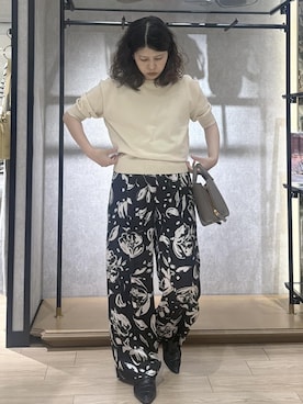 「ROPE'（ロペ）のアイテム（ニット/セーター）」を使った、Mさん（レディース・161cm）の夏コーディネート