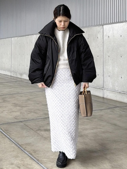 ハイネックジップショート丈ダウンコート/イージーケア・撥水（ダウン