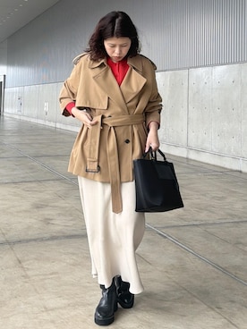 「ROPE'（ロペ）のアイテム」を使った、Mさん（レディース・161cm）の冬コーディネート