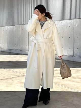 ROPE'（ロペ）の「ラムウールリバーロングコート【Sサイズフェア対象