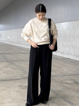 「アイテム（バックパック/リュック）」を使った、Mさん（レディース・161cm・40代）の秋コーディネート