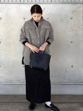 「ROPE'（ロペ）のアイテム（スカート）」を使った、Mさん（レディース・161cm）の秋コーディネート