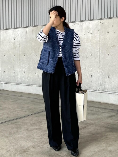 セール】【GIOLICA（ジオリカ）】別注TWEED V GILET（ジレ）（ベスト  