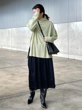 「ROPÉ」｜「アイテム（ブーツ）」を使った、Mさん（レディース・161cm）の冬コーディネート