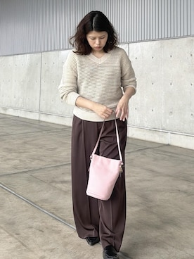 「ROPE'（ロペ）のアイテム（パンツ）」を使った、Mさん（レディース・161cm）の春コーディネート