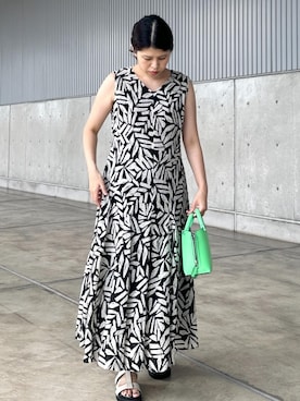 「アイテム（ワンピース/ドレス）」を使った、Mさん（レディース・161cm・40代）の夏コーディネート
