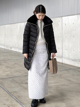 「アイテム（ダウンジャケット/コート）」を使った、Mさん（レディース・161cm・40代）の秋コーディネート