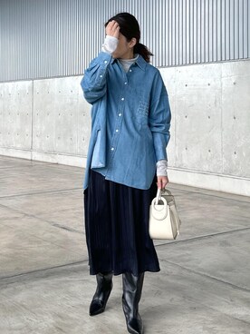 「ROPÉ」｜「アイテム（ブーツ）」を使った、Mさん（レディース・161cm）の冬コーディネート