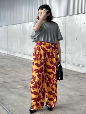 「パンツスタイル」｜Mさん（レディース・161cm・40代）の夏コーディネート