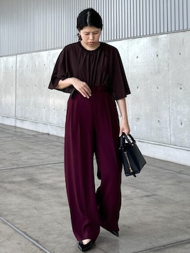「パンツスタイル」｜Mさん（レディース・161cm・40代）の夏コーディネート