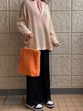 「EleSac（エルサック）のアイテム」を使った、takeuchiさん（レディース・158cm）の春コーディネート