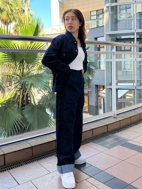 「クセニア・シュナイダー」｜「アイテム（デニムジャケット）」を使った、IRさん（レディース・152cm）の夏コーディネート