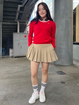「アイテム（ポロシャツ）」を使った、OMさん（レディース・155cm）の夏コーディネート