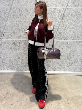 「アイテム（ジャージ）」を使った、AAさん（レディース・158cm）の冬コーディネート