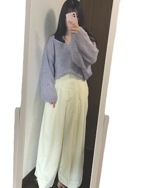 「GRL」｜「アイテム（タンクトップ）」を使った、shiro*さん（レディース・157cm）の春コーディネート