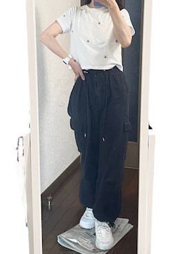 「FILA（フィラ）のアイテム（シューズ）」を使った、shiro*さん（レディース・157cm）の夏コーディネート