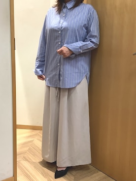 「ロング丈」｜SHIRTS PLAZA 昭島モリタウン店さん（レディース・156cm）の秋コーディネート