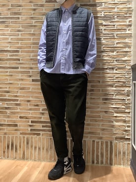「アイテム（ベスト）」を使った、BRICK HOUSE by Tokyo Shirts 大高イオンモール店さん（メンズ・181cm）の冬コーディネート
