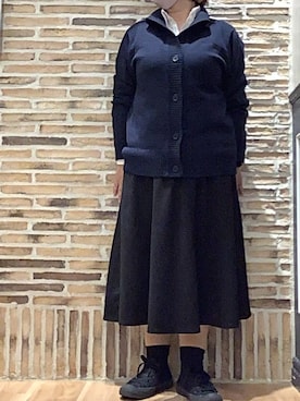 「毛玉になりにくいニット」｜BRICK HOUSE by Tokyo Shirts 大高イオンモール店さん（レディース・148cm）の冬コーディネート