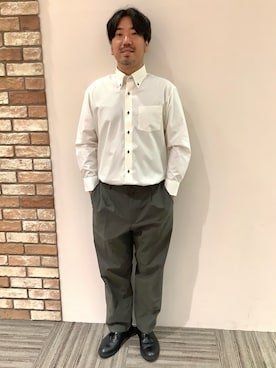 「ビジネススタイル」｜BRICK HOUSE シャツ工房 京都イオンモール店さん（メンズ・176cm）の夏コーディネート