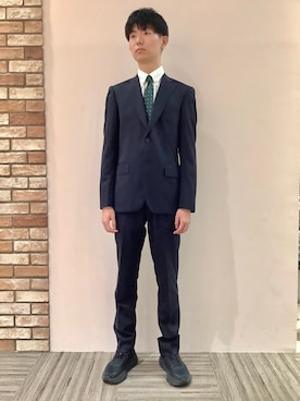「アイテム（ビジネスシャツ）」を使った、BRICK HOUSE シャツ工房 京都イオンモール店さん（メンズ・185cm）の秋コーディネート