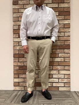 「東京シャツ」｜BRICK HOUSE シャツ工房 京都イオンモール店さん（メンズ・169cm）の春コーディネート