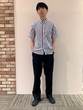 「アイテム（ポロシャツ）」を使った、BRICK HOUSE シャツ工房 京都イオンモール店さん（メンズ・184cm）の夏コーディネート