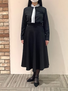 「ブラウスコーデ」｜BRICK HOUSE シャツ工房 京都イオンモール店さん（レディース・158cm）の秋コーディネート