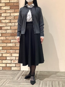「アイテム（ビジネスシャツ）」を使った、BRICK HOUSE シャツ工房 京都イオンモール店さん（レディース・158cm）の秋コーディネート