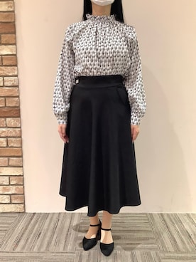 「ブラウスコーデ」｜BRICK HOUSE シャツ工房 京都イオンモール店さん（レディース・158cm）の秋コーディネート